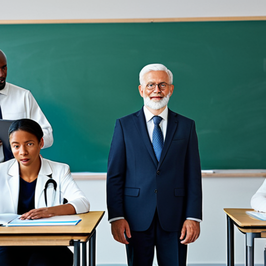 AI 윤리와 AI 윤리적 AI 사회적 영향 - Future Skills**
"A diverse group of adults in a modern classroom, fully clothed in professional att...