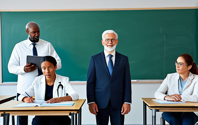AI 윤리와 AI 윤리적 AI 사회적 영향 - Future Skills**

"A diverse group of adults in a modern classroom, fully clothed in professional att...