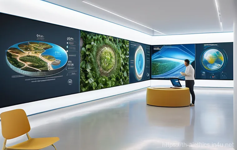 AI 윤리와 로봇 윤리 - **Prompt 1: Futuristic Learning Hub**
    "Generate an image of a bright, modern, and open-plan lear...