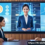 Home 21 AI 윤리와 AI 윤리적 AI 산업 규제 - A modern Thai government office scene focused on AI transparency and ethics, featuring diverse Thai ...